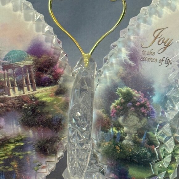 Butterfly Figurine Thomas Kinkade Bradford Exchange Gardens Paradise Vtg Joy bug - Picture 4 of 5